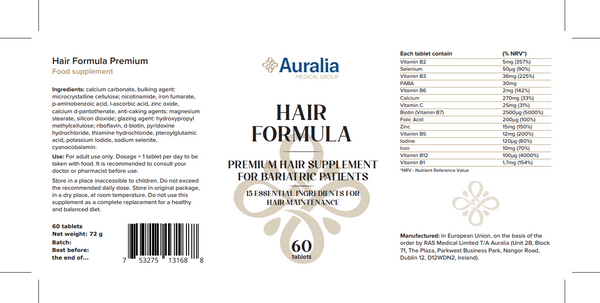 Hair Supplement for bariatric Surgery (2-month supply)