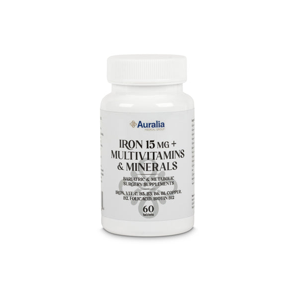 Auralia Bariatric Iron 15mg + Added Vitamins & Minerals (2-Month Supply)