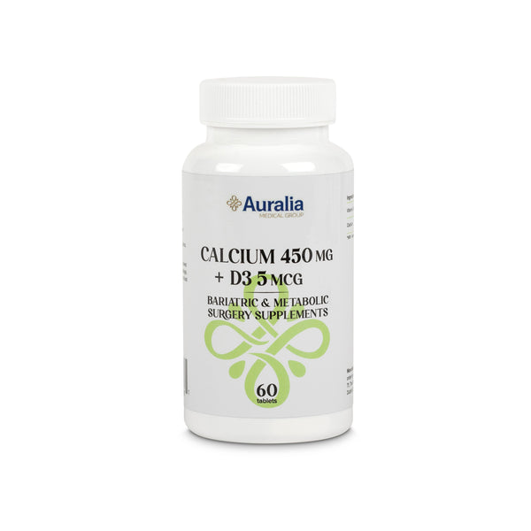 Auralia Bariatric Calcium 450mg + Vit D3 5mcg Supplement (2-Month Supply)