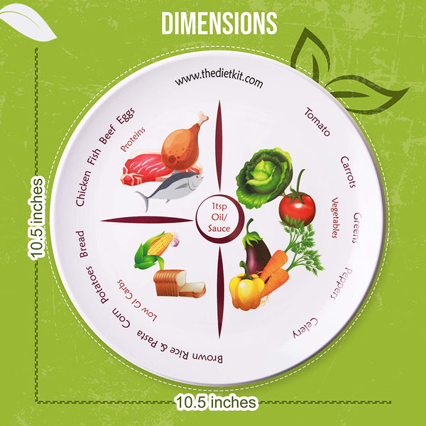 Perfect Portion Control Divided Diet Plate - For Weight Maintenance
